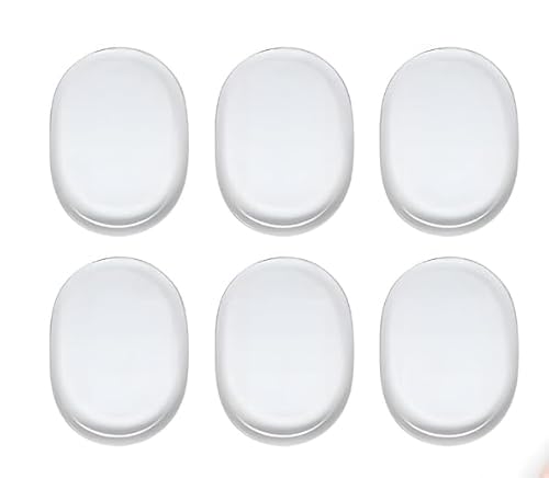GHPKOTW 6 Stück Trommel-Dämpfer-Gele, Weiche Silikon-Dämpfer-Gel-Pads, Transparente Trommel-Schalldämpfer, Ovale, Trommel-Schalldämpfer-Pads