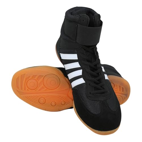 Kraftpaid Wrestling Schuhe,Atmungsaktiv Boxen Stiefel,High Top Wrestling Boots,Boxing Boots,Ringerschuhe FüR MäNner,Komfortabel,rutschfest,VerschleißFest,FüR Taekwondo,Boxen,Ringen,Fitness