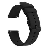 TIESOME Ersatz Uhrenarmbänder Silikon, Uhrenarmband mit Schnellverschluss Ersatzbänder Watch Straps, Uhren Zubehör Uhrenarmbänder Watch Band (20mm, Schwarz)