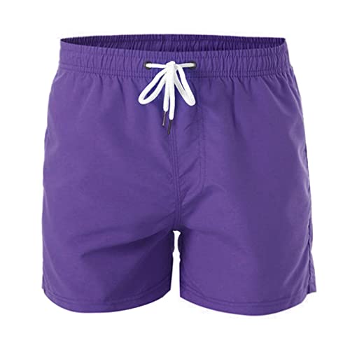 Badehose Herren kurz Slip Sichtbarer 70er Hemd Solid Kurz Schwimmwear Kompression Kordelzug Surfen Vintage