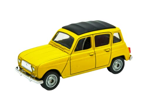 OPO 10 - Miniaturauto 3 Zoll (ca. 7 cm) Renault 4 gelb - R4 - Welly 52362W