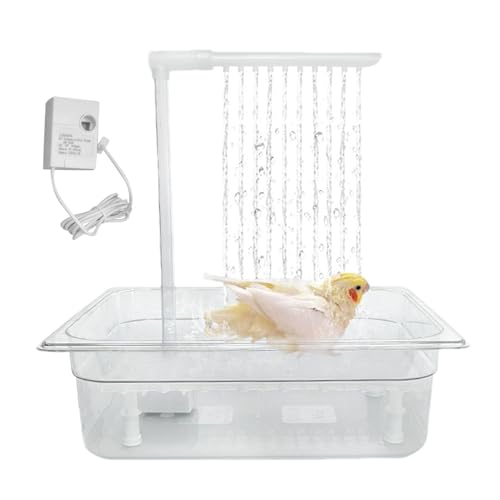 Automatische Vogelbadewanne, Vogelduschbox, kleine Papageienwanne, Mehrzweck-Bad für Vögel, automatische Badewanne mit mehreren Wasserhähnen für kleine, mittelgroße Sittiche, Reinigungszubehör,