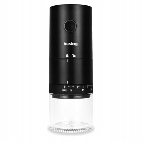 Huslog Kaffeemühle Elektrisch, Kaffeemühle, Kabellos, Leistungsstark, Schwarz