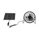 HpLive Solarbetrieben 10,2 cm Gewächshaus-Ventilator, Luftabsaugfunktion, Schwarz