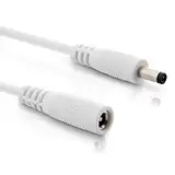 InLine - DC Verlängerungskabel, Universal Netzteil Verlängerungskabel für LED Streifen, Überwachungskameras, Drucker, Router, Switches uvm., DC Stecker/Buchse 5,5 x 2,1mm, weiß, 2m