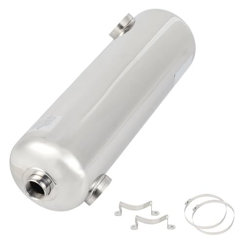 Herrselsam Pool Wärmetauscher 60KW, Edelstahl Schwimmbad Wärmetauscher, Schwimmbadwärmetauscher für Poolsystem, 150 L/Min Poolwasserdurchfluss, 18L/Min Heißwasserfluss