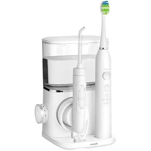 Waterpik Sensonic Complete Care Water Flosser, Rechargeable Electric Toothbrush and Water Flosser Combo Set, CC-04, White,
