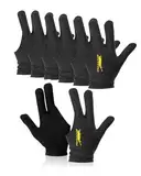 KGDUYC 8 pcs Billard Handschuh,3 Finger Queue Handschuhe,Billardhandschuhe,Billard Snooker Queue Handschuhe, Unisex Dehnbar,für Billard Zubehö