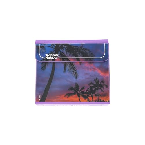 Trapper Keeper Binder, Retro Design, 1 Zoll Binder Enthält 2 Ordner und Extra Tasche, Metallringe und Federclip, Sichere Aufbewahrung, Palmen, Mead Schulbedarf (260038FDE1-ECM)