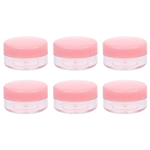 XPEX 6 Stück Döschen, 10 ml Leerdose klarer Tiegel, Cremedose Leer Transparent Tiegel mit Schraubverschluss Reise Töpfchen Döschen Set, für Lotion, Creme, Mini-Kerzen, Kosmetik