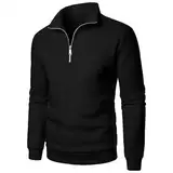 Geschenke für Männer Half Zip Pullover Herren Warm Winter Rollkragenpullover Business Winterpullover Outdoor Herrenpullover Golf Arbeitspullover Thermopulli Basic Seemannspullover Arbeitspulli