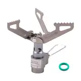 BRS Stove BRS 3000T Stove Ultraleichter Backpacking Gaskocher Portable Campingkocher Outdoor Titan klein GasKocher nur 26g mit 1 Extra Backup O-Ring