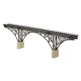 FALLER Stützbogenbrücke Modellbausatz mit 60 Einzelteilen 400 x 32 x 105mm I Modelleisenbahn Zubehör N I Modelleisenbahn N Bogenbrücke mit Halterungen, 16"