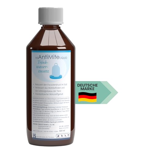 HS AntiMite liquid 500 ml - Trinkwasserzusatz 100% biologisch - gegen Milben und Parasiten