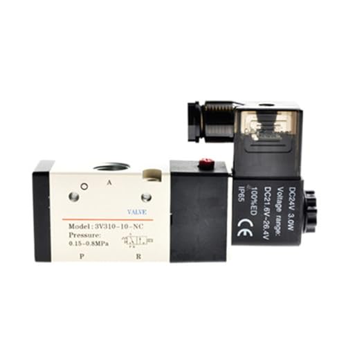 Solenoid Valve 3V300 Series 3V310 3V320 220V 110V 24V 12V 3 Port 2 Position Terminal/Grommet Type Single/Double solenoid(3V310-08-NO(grommet),AC 110V)