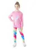 PATPAT Streatwear Trainingsanzüge für Mädchen - Einhorn, Top & Hosen, Leggings Bekleidungsset für Mädchen, Jogginganzug Activewear Sportkleidung Kinderkleidung, Super Geschenken 5-6 Jahre 110-116cm