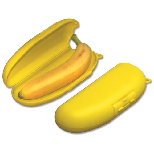 homiez Bananenbox 1er Set, 100% BPA-freier Bananenschutz, Bananendose, Banane Aufbewahrungsbox - spülmaschinenfest - Bananenhalter schützt unterwegs zuverlässig vor Zerdrücken - Bananen Brotdose