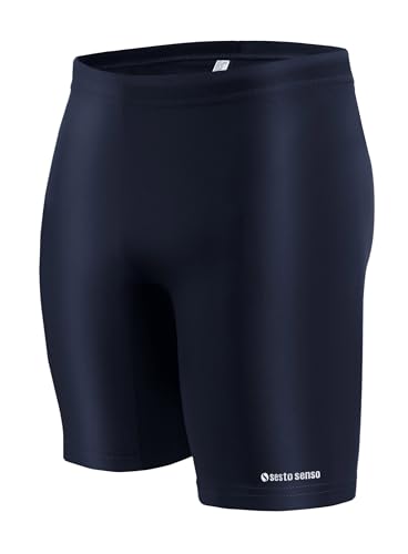 sesto senso Herren Jammer Badehose Badeshorts Lang Eng Boxer Surfen Segeln Wassersport 4XL Dunkelblau
