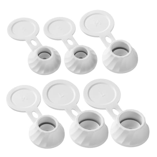 6pcs/Set Flaschenentleerungskappe 3 Größen Invertiertes leckdichtes Flaschenentleerungs-Kit einfach zu installieren und Flaschenverpackungen für Shampoo, Körperlotion, Ketchup und Dish-Seife wei