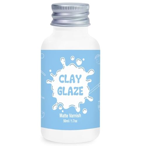 50 ml Air Dry Clay Glaze,glasuren für ton lufttrocknend,ton glasur ohne brennen, Tontöpfe zur Verhinderung von Rissen, Kratzern und Abrieb von Ton, auch mit Matte Effekt (Matte)