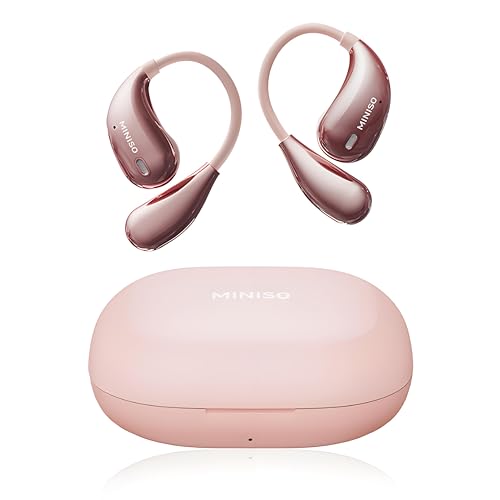 MINISO X33 AI-Übersetzungs-Ohrhörer in Echtzeit, 135 Sprachübersetzer-Ohrhörer, offenes Ohr, kabellose Bluetooth-Übersetzungs-Kopfhörer mit HiFi-Sound, 60 Stunden Spielzeit, geeignet für Reisen