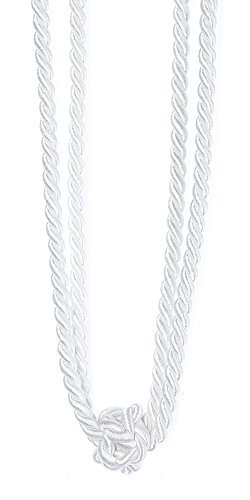mein-gardinenshop Raffhalter / Gardinen-Accessoire / Vorhangdekoration MARINELLA mit Spannweite 60cm (weiß)