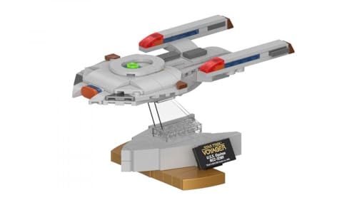 BlueBrixx Pro - Star Trek USS Equinox NCC-72381 - Mini-Modell-Bausatz für Erwachsene und Kinder, 209 Klemmbausteine, Offiziell lizenziert, Ausstellungsständer inklusive, 105696