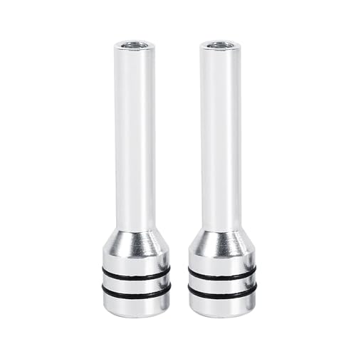 Depzenjea 2pcs universelle Auto -Tür -Schlossstifte, Aluminiumlegierung Innen -Tür -Schlossknöpfe stilvolle Dekoration Direkter Ersatz (Silber)