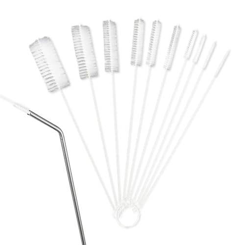 REINIGUNGSVERFAHREN BOTCHE REINIGUNGSSET, FUSSBÜRSTE SET, Schlauchschalterbürste | Kleine tragbare Reinigungsbürsten mit Borsten und Nylonhaken, Reinigungswerkzeug, 10 Stück