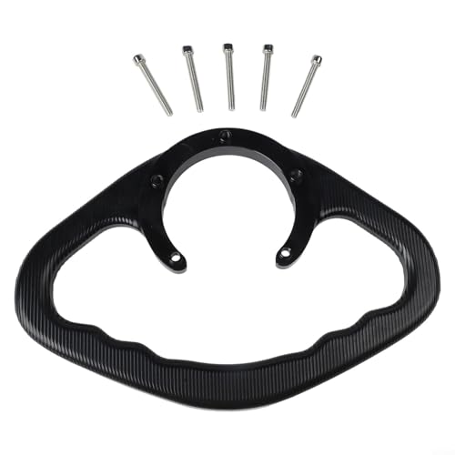 CWOQOCW Motorrad-Tank-Haltegriff, Beifahrer-Sicherheitsgriff, für Yamaha FZ1, FZ6, R1, R6, MT-07, XJ6, CNC-Aluminium (schwarz)