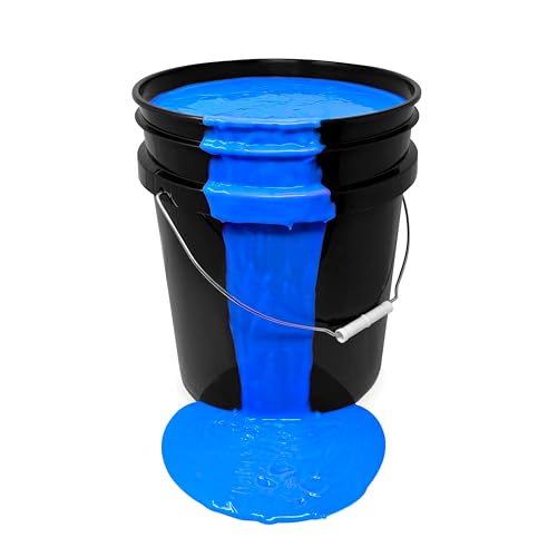 Milo UV-Neon-Eventfarbe, 1,8 l, Neonblau, fluoreszierende Partyfarbe für Rave, Events, Konzerte, leuchtet UV in Schwarzlicht, hergestellt in den USA, sicher für die Haut, waschbar und ungiftig