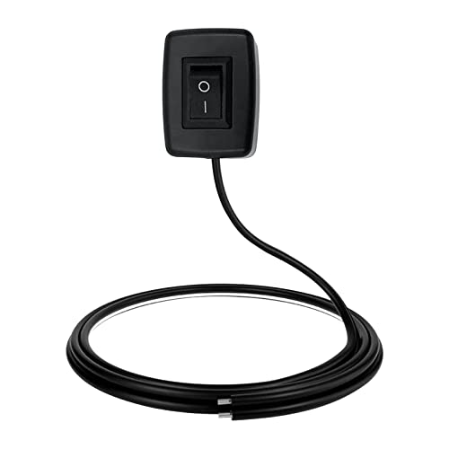 Kfz-Schalter EIN/AUS,Selbstklebender Schalter, 12V–230V/7A–2A,Universal Schalter für Auto DIY Paste Typ, Kippschalter für Nebelscheinwerfer, Neonlichter, LED-Lichtleisten (mit 50 cm Kabel)