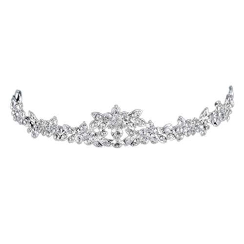 Kcnsieou Wunderschönes Diadem für Damen und Kinder, mit Kamm, Kunstkristall, Glitzer, Strass, Stirnband, Hochzeit, Abschlussball, Party, Schmuck, Kopfbedeckung