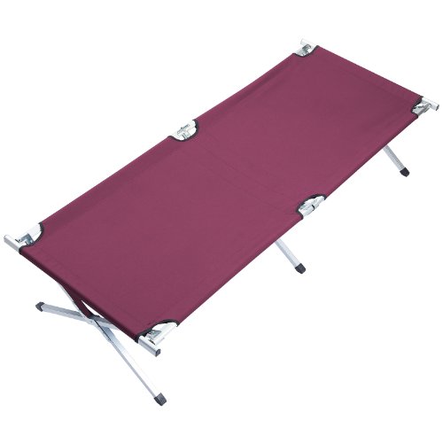 Skandika Campingliege Vuoma | Klappbare Sonnenliege mit Organizer-Tasche, max. 200 kg, 210 x 75 cm, Anti-Rutsch-Füße, Tragetasche | Feldbett Outdoor, Camping, Strand, Garten