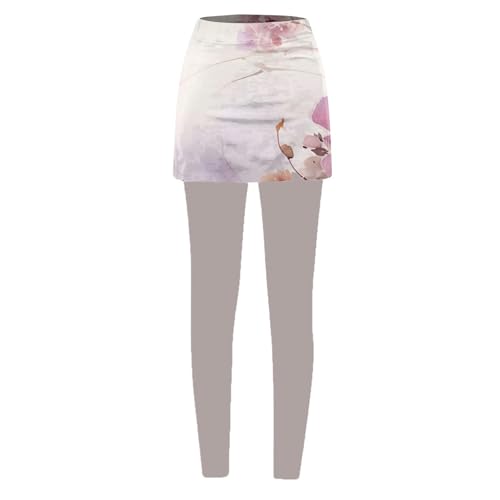 Urlaub Must Haves Outlet Angebote Damen Leggings Mit Rock Damen Lang, Tennisrock Damen Mit Hose, 2 In 1 Sport Leggings Mit Rock Hosenrock Radlerhose Fashion Sale Damen Sommer Must Have