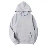 Trendiges, einfarbiges, weiches Kapuzenoberteil für Herren und Damen, Baggy, vielseitiges Kapuzen-Sweatshirt, Rundhalsausschnitt, lässiger Pullover, S-3XL, grau, XXL