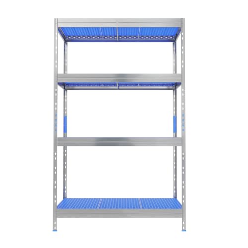Master Regale Lebensmittelregal, 180x110x50cm mit 4 Kunststoff-Böden, Max. Gesamtlast pro Regal 700 kg