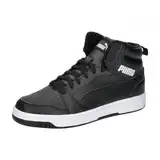 PUMA Rebound V6 MID WTR JR Sneaker, Shadow Gray Black White, 36 EU