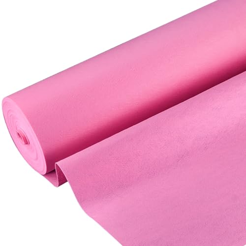 WIGING Hochzeit Gangläufer, 2,2 mm dick Einwegdekoration Rollteppich Laufstegteppiche, Flurteppich for draußen Party Zeremonie Flureingang(Pink)