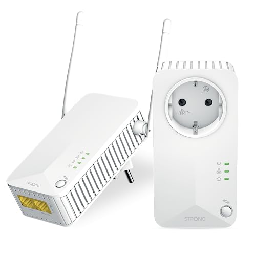 STRONG Powerline WI-FI 600 KIT | Powerline Adapter + Powerlan WLAN Adapter | Hotspot | bis zu 600 Mbit/s | Reichweite über 300 m