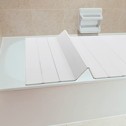 Badewanne Abdeckung, Faltbare Badewanne Brett, wasserdichte, staubdichte Badewanne Tablett, Isolierung PVC Badewannen, langlebige Isolierplatte für Haus, Badezimmer, Spa Erfahrung, 75 x 170 cm