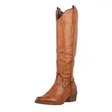 Elara Damen Stiefel Cowboy Boots Chunkyrayan F1225PU-Camel-39