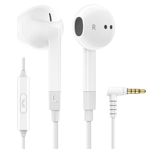 LUDOS FEROX Kopfhörer In Ear Kopfhörer mit Kabel und Mikrofon, 5 Jahre Garantie, In Ear Ohrhörer, 3,5 mm Klinkenstecker Earbuds, Satte Bässe Earphones, Headphones für iPhone, iPad, Huawei, Samsung