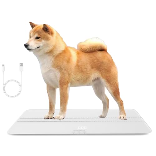 Digital Pet Scale for Dogs,Charging Version,Animal Scale Platform, 3 Weighing Modes, kg, lb,st:lb,Max 220 lbs, Precision 10g, 27.16X 12.99inchs