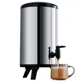 IGHSNZUH Isolierter Getränkespender aus Edelstahl, isolierter Thermo-Getränkespender for heißen und kalten Kaffee, Karaffe mit Zapfhahn for heißes Wasser, Tee, Milch, Saft(4L)