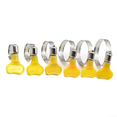 Set mit 10 Schlauchschellen mit wiederverwendbarem Design, zum Verbinden von Luftschläuchen und Wasserleitungen in verschiedenen Einstellungen (13–19 mm, 10 Stück)
