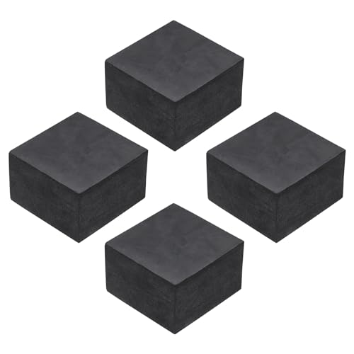 QUARKZMAN 4 Stück Gummi Schwingungsdämpfer Pads Antivibrationsmatte 50mm Quadratische Waschmaschinen Unterlage Unterlegplatten 30mm Dicke Gummiblock für HVAC Kompressor Klimaanlage