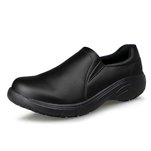 Hawkwell Damen Leichte Komfort Krankenschwester Schuhe rutschfeste Stillschuhe,Schwarz EU 39