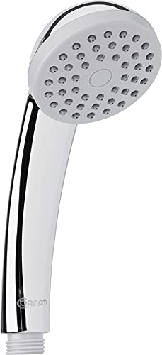 Cornat Handbrause "Amarela" - 67 mm Kopfdurchmesser - verchromt - 1 Strahlart - Anti-Kalk & Wasserspareinsatz / Brausekopf für Dusche & Badewanne / ECO-Duschbrause / TECB3472