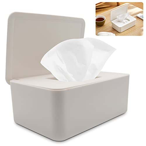 Aohcae Feuchttücher Box, Box Feuchtes Toilettenpapier Feuchttücher Box Baby, Tücherbox Aufbewahrungsbox für Feuchttücher (Weiß)